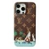 brown Louis Vuitton iphone 16 pro max case